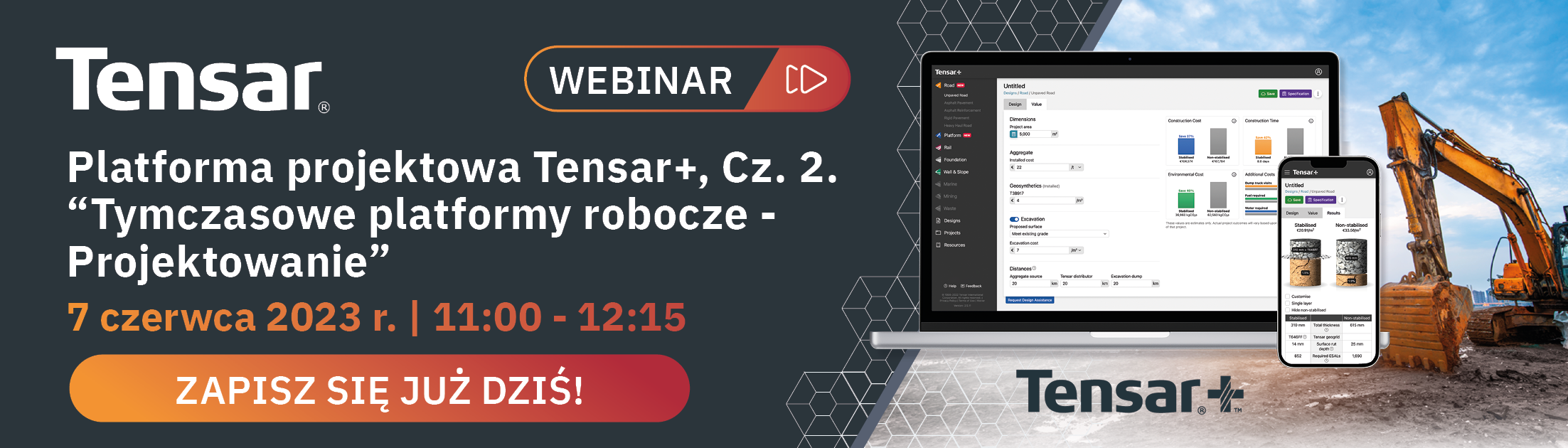 Image of Webinar - Platforma projektowa Tensar+, cz.2. "Tymczasowe platformy robocze - Projektowanie"